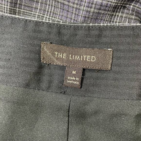 The Limited Purple Plaid Box Pleated Pencil Skirt - Size Medium - Side Zipper - Picture 3 of 9